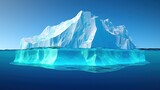 Ice Lagoon copy space 3D UHD WALLPAPER