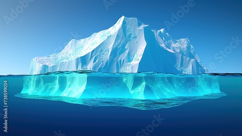 Ice Lagoon copy space 3D UHD WALLPAPER © Murtaza03ai