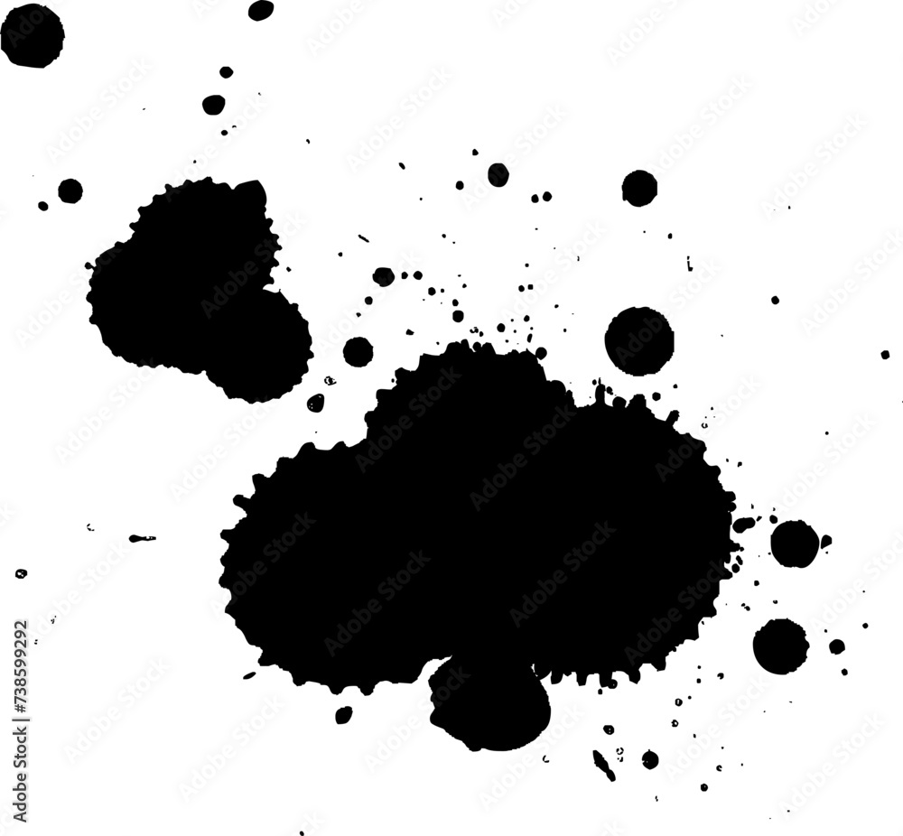 black watercolor brush painting splash splatter on white background black watercolor brush painting splash splatter on white background