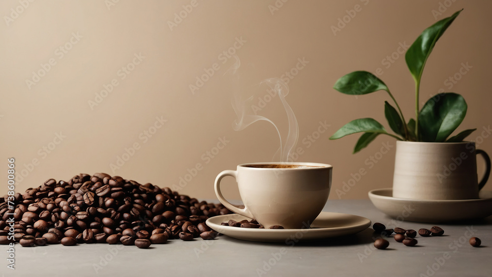 Coffee concept. Selective focus. Free space for text. Coffee concept. Selective focus. Free space for text.