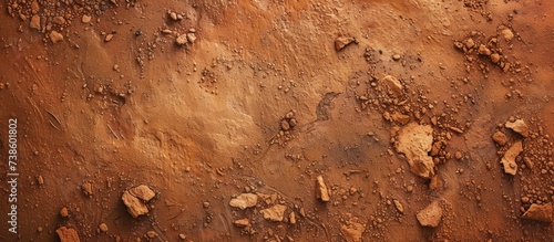 Top view aerial photograph of sandy red dirt background photo