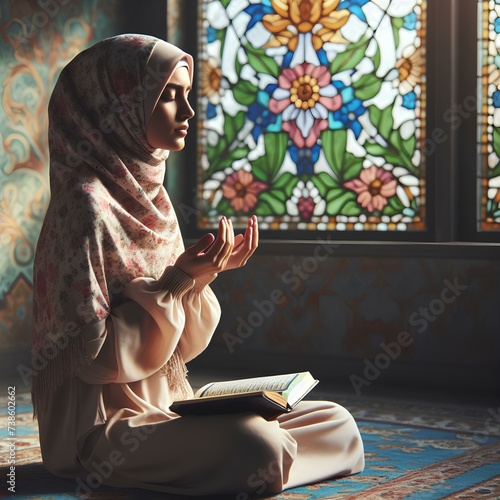 A Muslim Woman Prays
