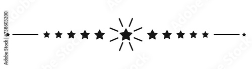 Star divider mystical border concept illustration vector