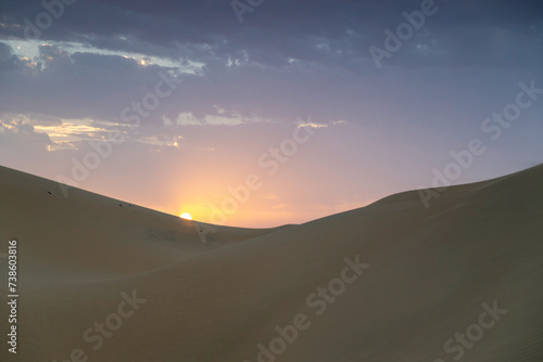Singing dune sea line Doha Qatar 