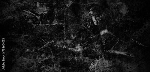 Black concrete wall background. Abstract texture for background, aesthetic old texture, with solid colors. © Adam