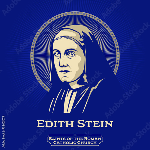 Saints of the Catholic Church. Edith Stein (1891-1942) was a German Jewish philosopher who converted to Christianity and became a Discalced Carmelite nun.