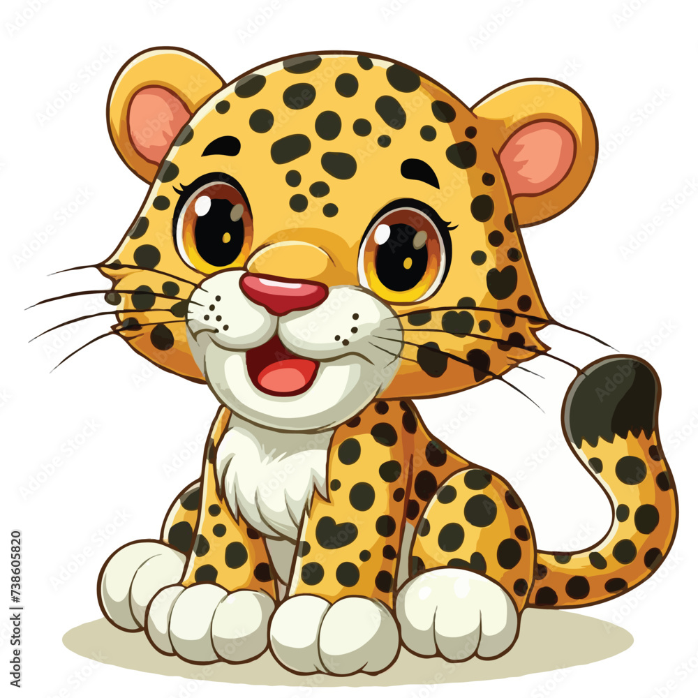 cute funny animal cartoon vector on white background
cute funny animal cartoon vector on white background