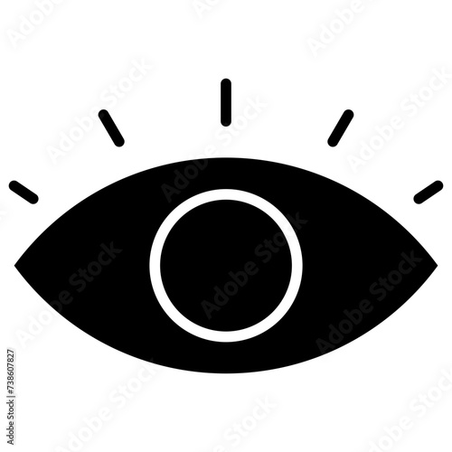 Vision icon in solid style.