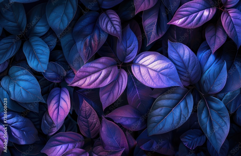 a blue and purple leaf wallpaper a blue and purple leaf wallpaper
