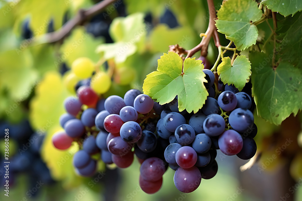 Close up of grapes hanging on branch. Hanging grapes. Grape farming. Grapes farm. Tasty green grape bunches hanging on branch. Grapes Close up of grapes hanging on branch. Hanging grapes. Grape farming. Grapes farm. Tasty green grape bunches hanging on branch. Grapes