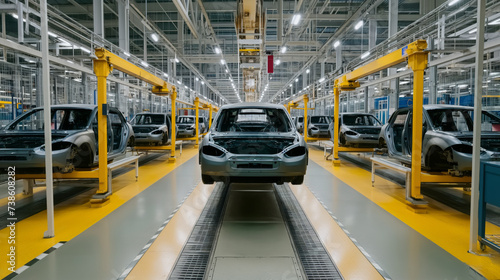 Assembly line: Modern Car Manufacturing in a High-Tech Indian Factory