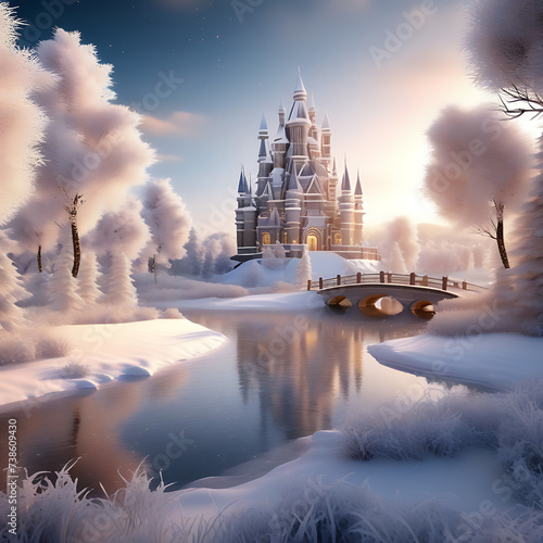 Enchanted Frost Winter Wonderland and Glistening Serenity