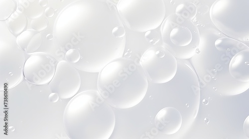 Foam bubbles abstract white background. photo