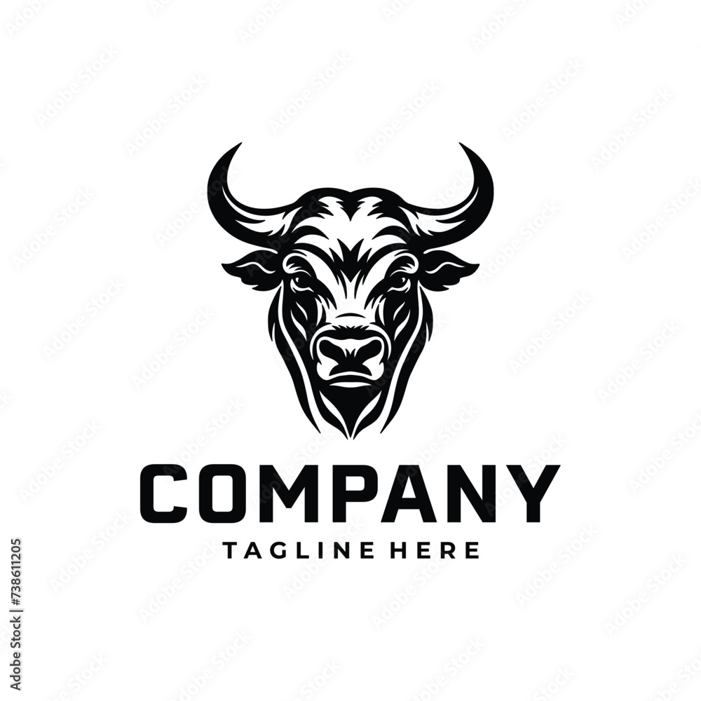 Bull head logo vector Bull head logo vector