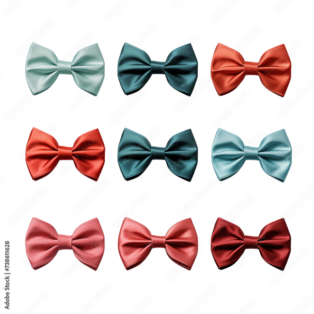 bow tie set isolated on transparent background bow tie set isolated on transparent background