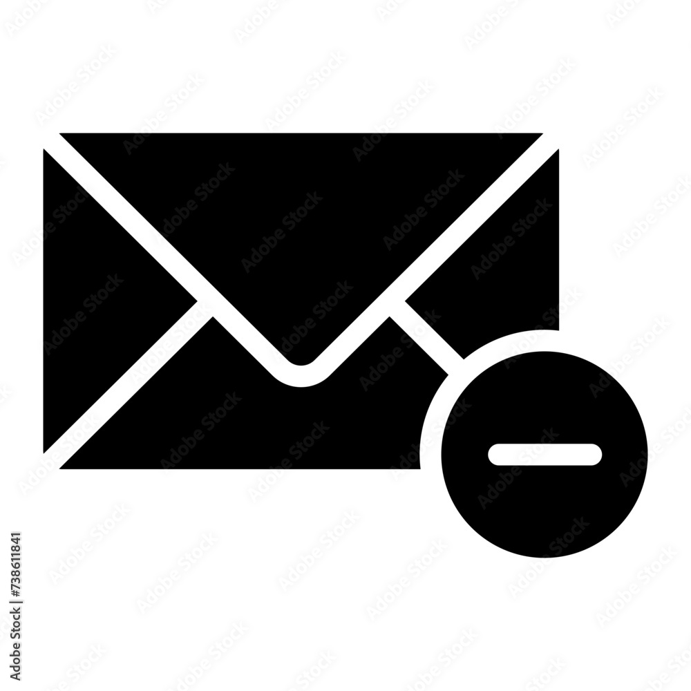 Email remove icon, mail , envelope with minus sign Email remove icon, mail , envelope with minus sign