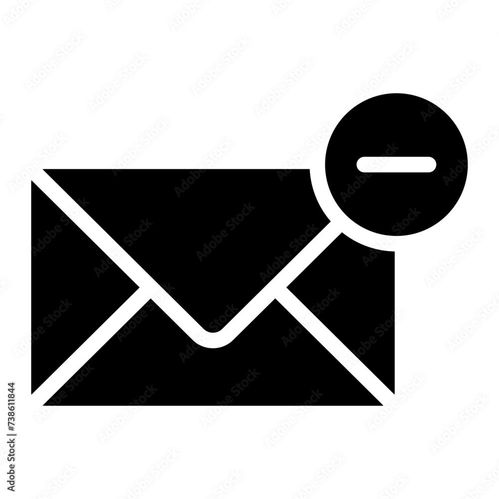 Email remove icon, mail , envelope with minus sign Email remove icon, mail , envelope with minus sign