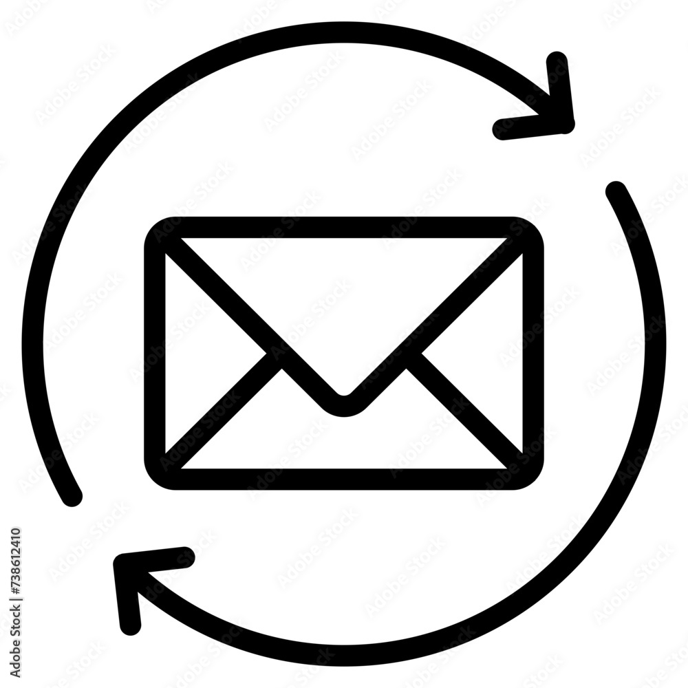 resend icon. Thin linear resend, post, send icon resend icon. Thin linear resend, post, send icon