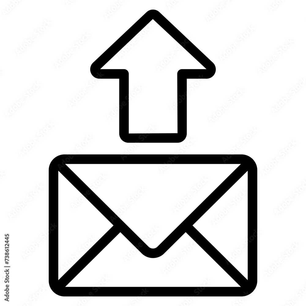 email send, envelope with arrow up icon email send, envelope with arrow up icon