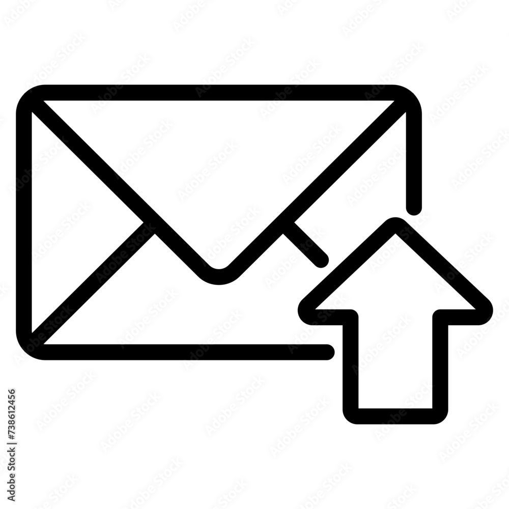 Obraz premium email send, envelope with arrow up icon