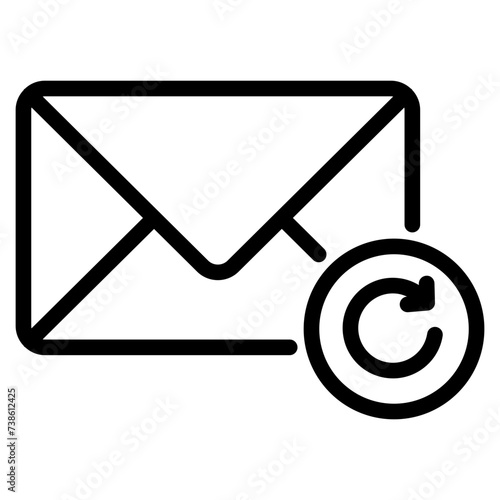 resend icon. Thin linear resend, post, send  icon