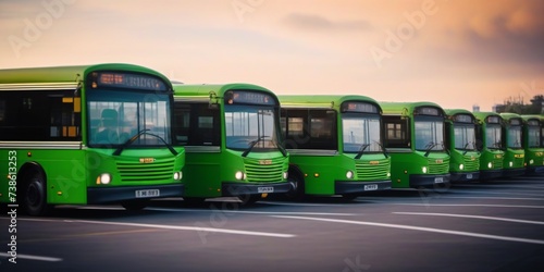 green bas . urban transportation concept