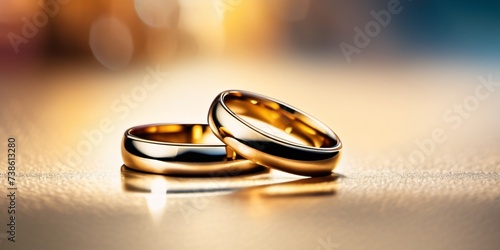 wedding ring. pastel background