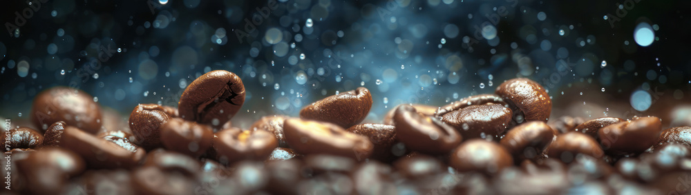 Coffee Beans on a White Background extreme closeup. Generative AI
Coffee Beans on a White Background extreme closeup. Generative AI
