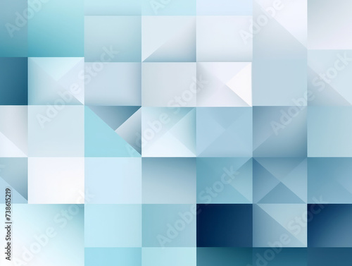 Blue and White Abstract Background With Squares
