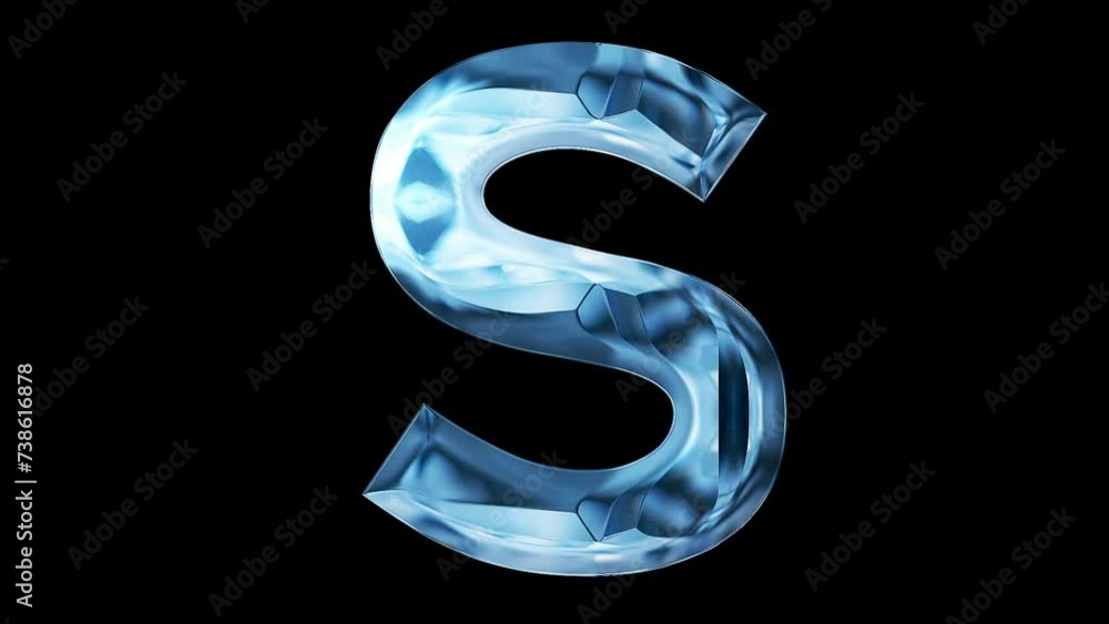 Blue alphabet S animation video Blue alphabet S animation video