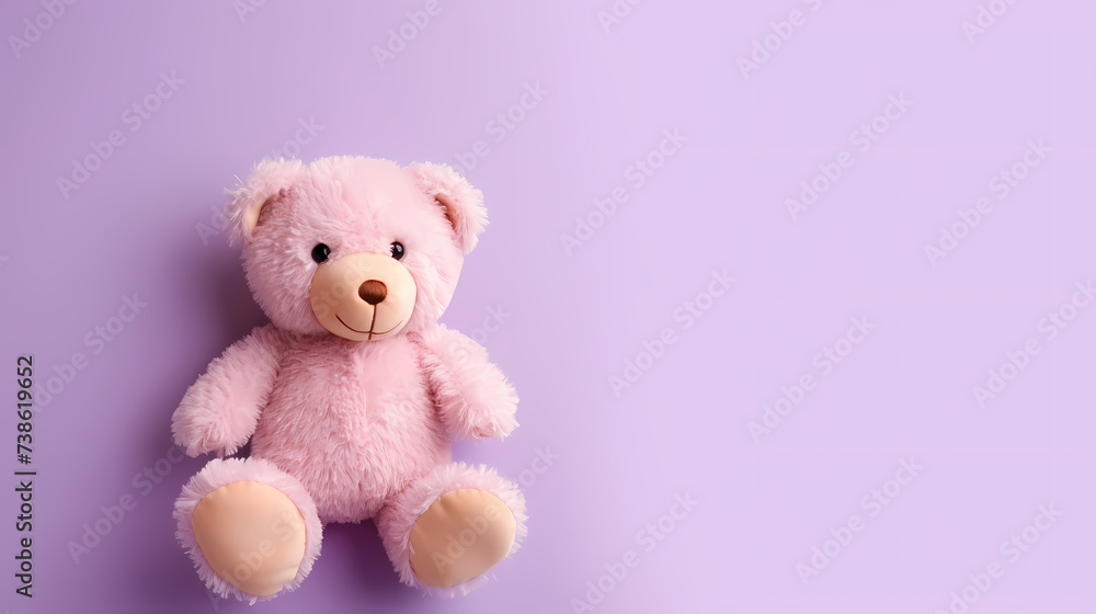 Toy teddy bear sitting on bokeh background Toy teddy bear sitting on bokeh background