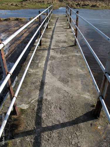 Pedestrian bridge over the ythan river estuary - Newburgh - Aberdeenshire - Scotland - UK photo