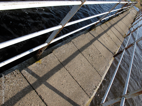 Pedestrian bridge over the ythan river estuary - Newburgh - Aberdeenshire - Scotland - UK photo