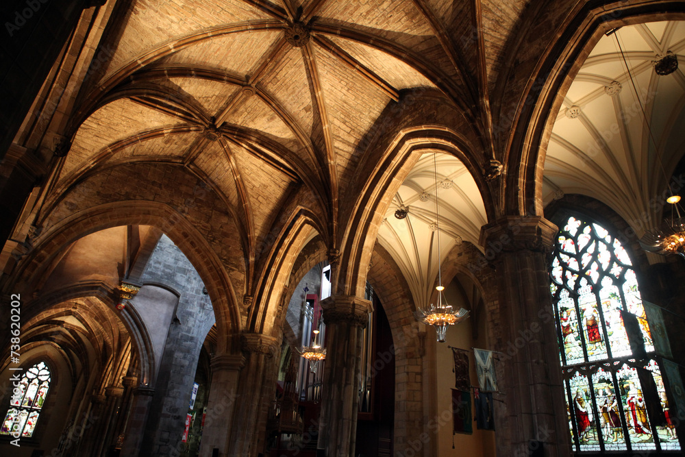 Fototapeta premium Inside the Saint Gilles Cathedral - High street - Edinburgh - Midlothian - Scotland - UK