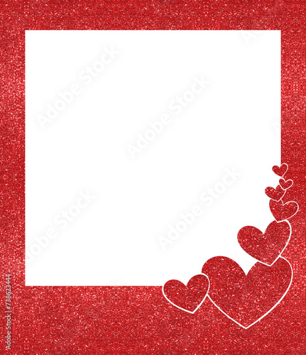 Red Love Photo Frame with Sparkle Glitter 29