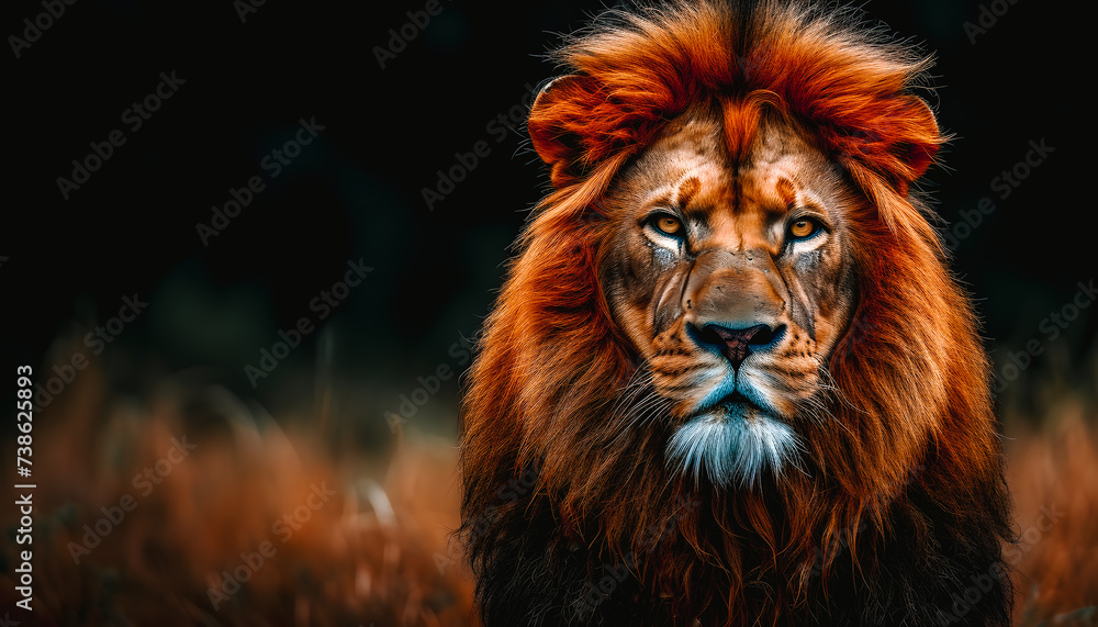 Lion dans la savane Lion dans la savane