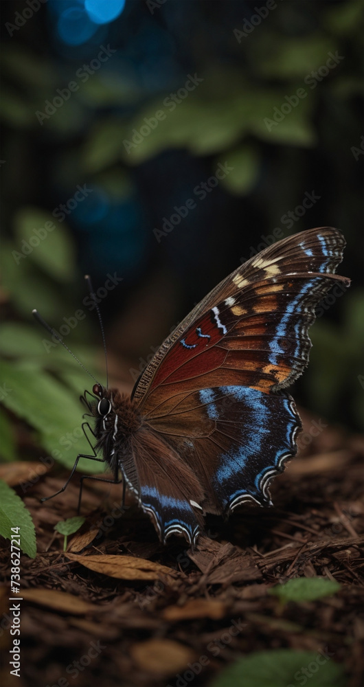 Butterfly, Flowers, Spring, Nectar, Colorful, Night Scene Butterfly, Flowers, Spring, Nectar, Colorful, Night Scene