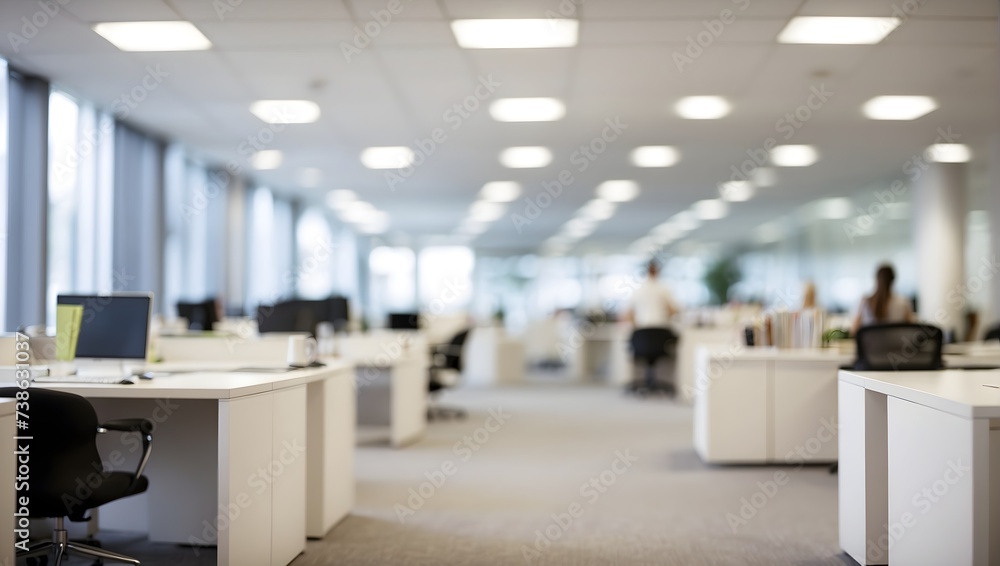 Fully defocused office interior, versatile for business-related projects. generative AI Fully defocused office interior, versatile for business-related projects. generative AI