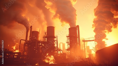 Industrial factory pollution copy UHD WALLPAPER