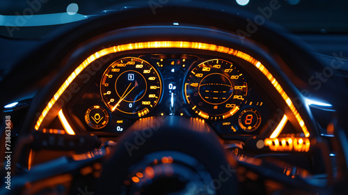 illuminated digital speedometer