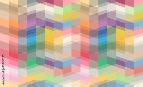 Colorful abstract geometric pattern - isometric prismatic background - stock illustration