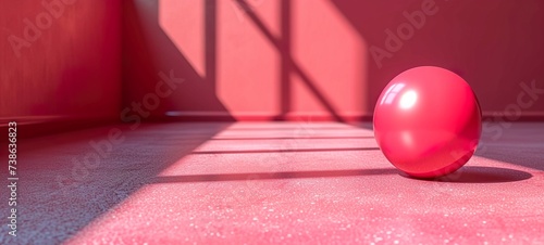 3d render of a red sphere