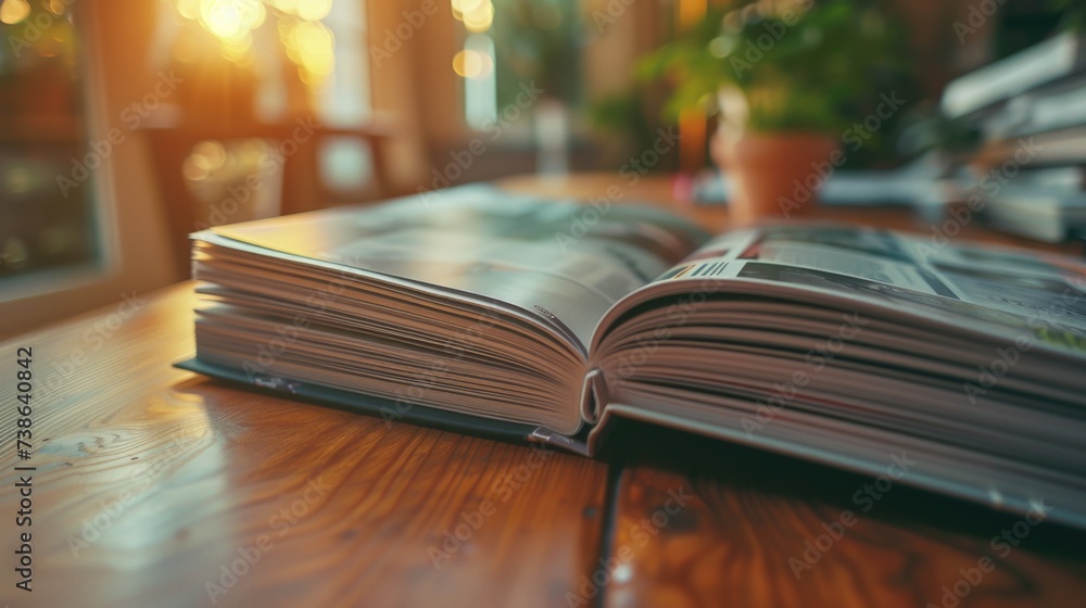 An open book sitting on top of a wooden table. Suitable for educational or literature-related projects An open book sitting on top of a wooden table. Suitable for educational or literature-related projects