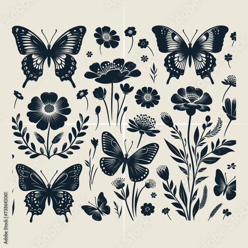 Butterfly SVG Bundle, Butterfly vector silhouette bundle file © shikha410