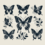 Butterfly SVG Bundle, Butterfly vector silhouette bundle file