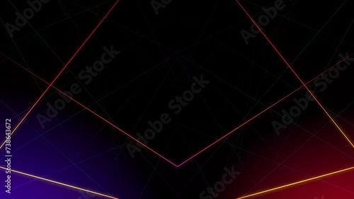 colourful neon laser line glowing beat vj loop