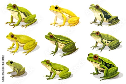 A group of frogs sitting on top of each other. This image can be used to depict teamwork, unity, or hierarchy in various contexts