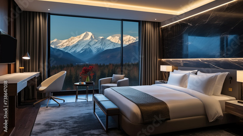 3d rendering elegant bedroom design interior © MMAJID