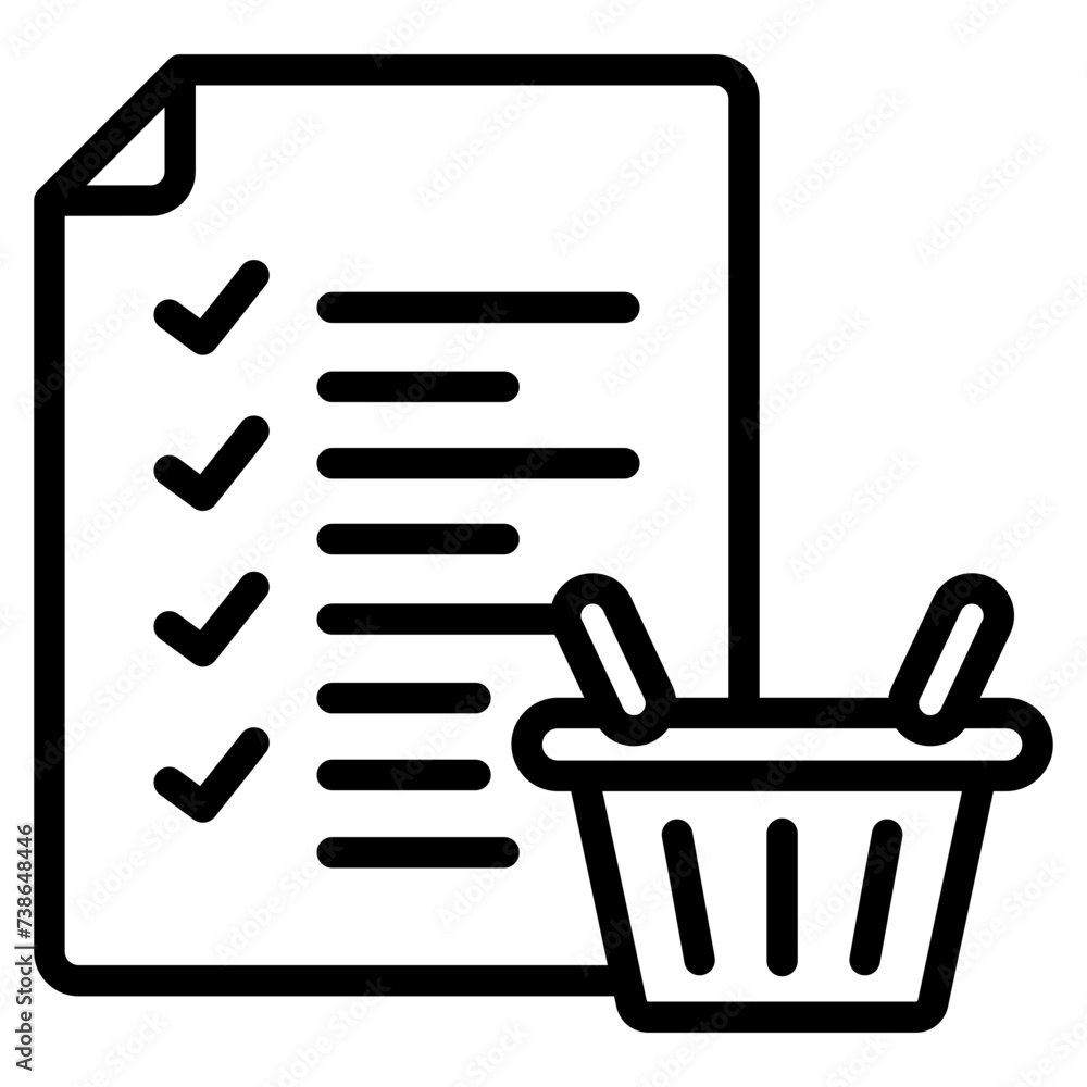 Shopping List Icon Element For Design Shopping List Icon Element For Design