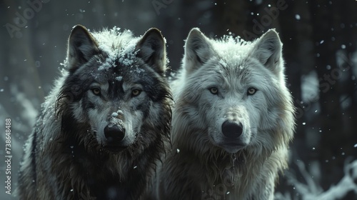 Dire wolves roaming the forest loyal companions to wandering knights